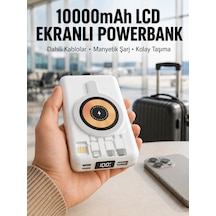 Lcd Göstergeli Manyetik Powerbank Type C Usb Girişli Yeni Nesil