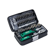 Elta 14000005078 1/4'' Altıköşe Cırcırlı Lokma Anahtar Ve Bits Uç Seti 38 Parça