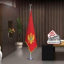Crnagora Karadağ Bayrağı -ofis -makam-toplantı Odaları -direkli -saçaklı Makam Bayrağı 1