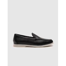 Hakiki Deri Siyah Erkek Loafer - 45