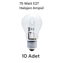 75 Watt E27 Halojen Ampul 10 Adet