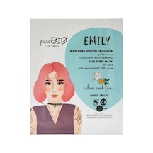 Purobio Face Sheet Mask For Dry Skin Emily Relax And Fun - Tek Kullanım