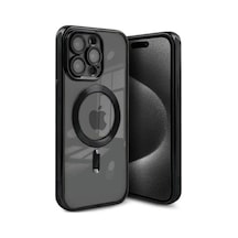Apple iPhone Uyumlu 15 Pro Max Kılıf Kross Magneticsafe Kapak - Siyah Diğer