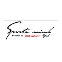 Oto Sticker Sports Mind Volkswagen Sticker   Beyaz-Kırmızı-