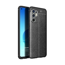 Microsonic Oppo Reno 6 4g Kılıf Deri Dokulu Silikon
