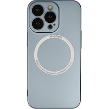 Newface Apple İphone 13 Pro Kılıf Jack Magneticsafe Lens Silikon - Sierra Blue Mavi