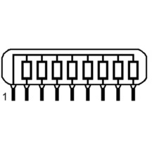 15K 8+1 Sıra Direnç Resistor Network Sıp (50 Adet)