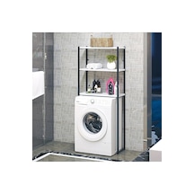 Banyo Dolabı Rafı Çamaşır Makinesi Üstü Düzenleyici Raf Beyaz