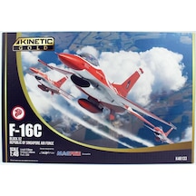 Kinetic K48133 1/48 Ölçek, F-16c Block 52 Black Knights-republic Of Singapore Air Force Savaş Uçağı, Plastik Model Kiti-56368