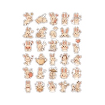 30 Adet Chibi Tavşan Sticker Seti - Laptop Telefon Ajanda Defter İçin Çok Renkli