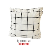 Kırlent Yastık Dolgulu Vip Yastık 1 Adet-43X43 Cm(Beyaz Pano) (524873175)