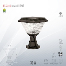 Cata Ct-7315 Solar Setüstü Lamba
