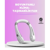 Mey İthalat Giyilebilir Bladeless Boyun Fanı 360 Serinlik, 5 Kademe Rüzgar, Usb Şarjlı Sessiz Mini Klima