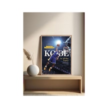Poster Kobe Bryant Ahşap Çerçeveli Basketbol Tablo Çok Renkli - 869082953 Çok Renkli
