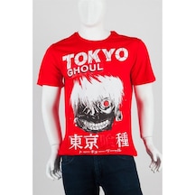 Tokyo Ghoul Unisex Pamuklu Regular Fit Kırmızı Tişört Medium
