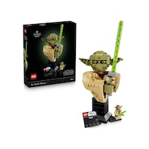 Saldırısı Yoda Büstü 75438 - Yetişkinler Için Işın Kılıçlı Yoda Minifigürü İle Isim Levhalı Stant Içere