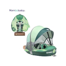 Mambobaby Yüzme Simidi - Krokodil, Emniyetli, Gölgelikli Ve Ayak Destekli