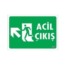 Acil Çıkış Uyarı Levhasi 25X35 Kod: 947