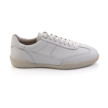 Beyaz Hakiki Deri Erkek Sneaker E01396002403 Beyaz