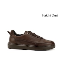 Gönderi(R) Gönderi R Erkek Kahverengi Bağcıklı Kauçuk Taban Hakiki Deri Sneaker Ddma83531640 Kahverengi
