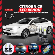 Citroen C5 2008-2015 Uzun Far Uyumlu Şimşek Etkili Led Xenon Pro Series H1