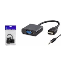 Hadron Hdx7806 Hdmi To Vga F Çevirici + Audio 1080p Ps4 5v Güç Girişli Siyah