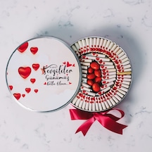 Kalp Ve Bulut Temalı Metal Kutu 80 Adet Napoliten Çikolata