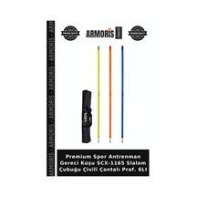 Premium Spor Antrenman Gereci Koşu Scx-1165 Slalom Çubuğu Çivili Çantalı Prof. 6lı Çok Renkli