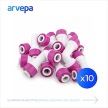 Arvepa Su Arıtma Cihazı 1/4" Dirsek Checkvalf 10 Adet - Geçmeli (Quick) Bağlantı