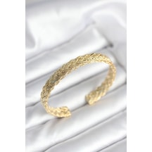 Ezme Zincir Model Gold Renk Kadın Bileklik Çok Renkli