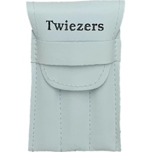 Twiezers Twzset3111 Deri Çantalı 3'lü Paslanmaz Çelik Cımbız Seti - Beyaz/beyaz