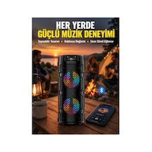 Çift Sürücülü Taşınabilir Kablosuz Hoparlör Yeni Nesil Sarı