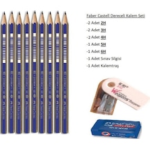 Faber-castell Resim Kalemi Faber Dereceli Kalem Seti Karakalem Seti 6h 5h 4h 3h 2h 8'lü Set Siyah