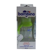 Bambino Natural PP Kulplu Biberon 150 ML Yeşil
