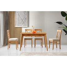 Yakut Alaçatı Açılır Yemek Masa Sandalye Takımı 80x120