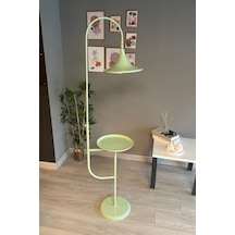 Mint Lambader Hareketli Başlık Sehpalı Modern Dekoratif Metal Oturma Odası Çalışma Odası 6966 Yeşil