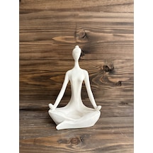 Ham Polyester Lotus Yoga Kadın Figürü