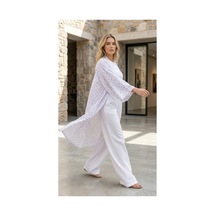 Lila Mare Pamuk Kumaşlı Handmade Özel Tasarım Kimono Renkli Renkli