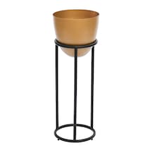 Summus Metal Ayaklı Saksı Küçük Boy Bronz