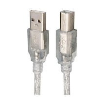 Powermaster Pm-13012 Şeffaf 1.5 Metre Usb 2.0 Yazıcı Kablosu