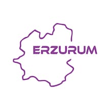 Erzurum Harita Araba Sticker 17x17 Cm Mor