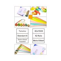 Meto Etiket Turuncu 42 Rulo 42x1500 S4 Fiyat Etiketi Tabanca Etiketi 1