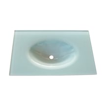 Cam Lavabo 12 MM 80 x 56 CM Beyaz