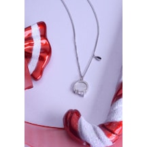 Innuendo Jewelry 925 Ayar Gümüş Damla Taş Detaylı Oval Kolye Gümüş