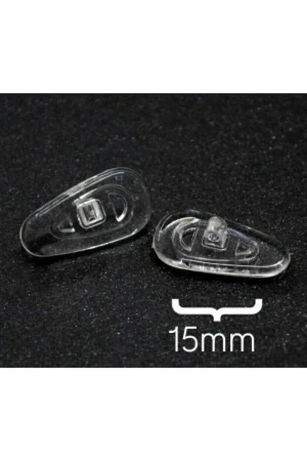 10 Adet 5 Çift Gözlük Burun Pedi - 15 Mm Vidalı Damla Silikon Plaket - Yumuşak Konforlu Set