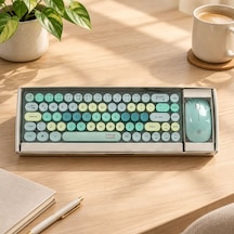 Yeşil Kablosuz Klavye Ve Mouse Seti 12861390