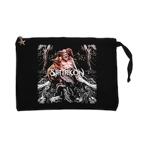 Satyricon 2013 Album Siyah Clutch Astarlı Cüzdan / El Çantası Siyah
