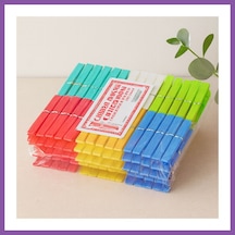 Bezos Plastik Çamaşır Mandalı 144lü Gökkuşağı Bzoshb Çok Renkli