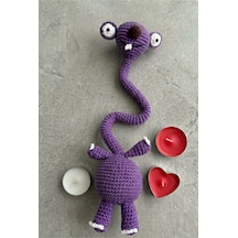 Exe Pazar El Örgüsü Çanta Ve Dolap Süsü Sıd Dekoratif Amigurumi Obje 35cm Ve Tealight Set