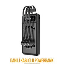 Kablolu Powerbank Siyah